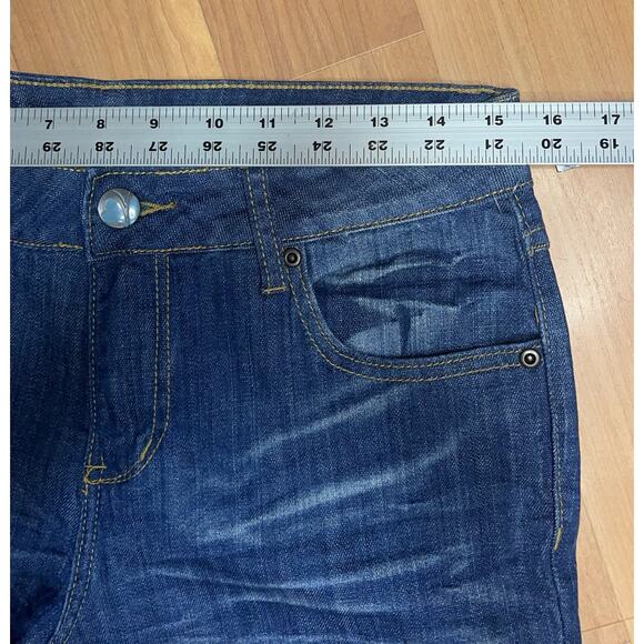 Fashion Bug 90's Y2k Hip Huggers High Rise Flare Leg Women Jeans Blue Size 10 - Picture 9 of 13